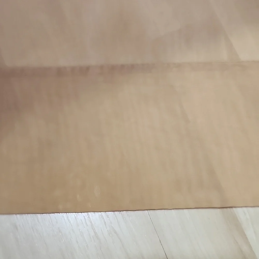 6 Sheer tan curtain panels